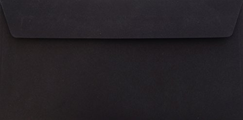 100 Din lang Briefumschläge Schwarz Din lang 11 x 22 cm mit Haftstreifen, Grammatur 120 g/m²