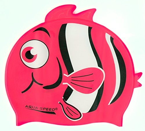 Aqua Speed Schwimmmütze Kinder | Schwimmhaube für Mädchen & Jungen | Badekappe Silikon | wasserdichte Badehaube Tier | Swim Cap Kids Waterproof | Swimming | Bathing | Nemo - 03 | Zoo