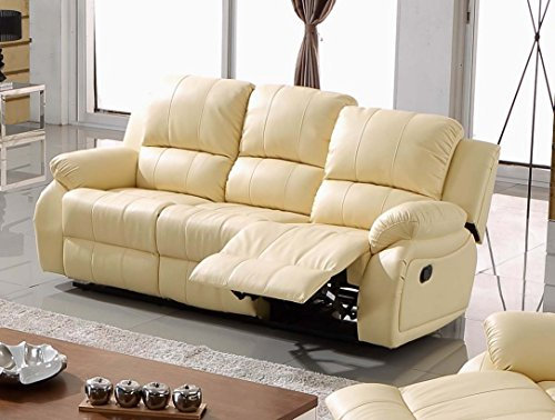 Mapo Möbel Voll-Leder Fernsehsofa Relaxsofa 3-Sitzer 5129-3-317