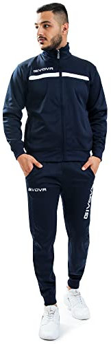 Givova, anzug givova eins full zip, blau/weib, M