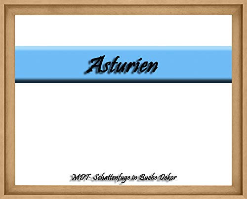 MDF-Leerrahmen ASTURIEN speziell für Leinwandbilder BZW. Keilrahmenbilder im Format 60 x 100 cm. Schattenfugenrahmen in der Farbe: Buche Dekor. 10 Farben zur Auswahl