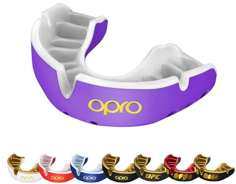 OPRO Mundschutz – Gold-Level Zahnschutz für Boxen, Kampfsport, MMA, Erwachsene & Kinder – Selbstanpassende Schiene für Hockey, Kickboxen, Rugby – Premium Passform – Mit zahnärztlicher Garantie