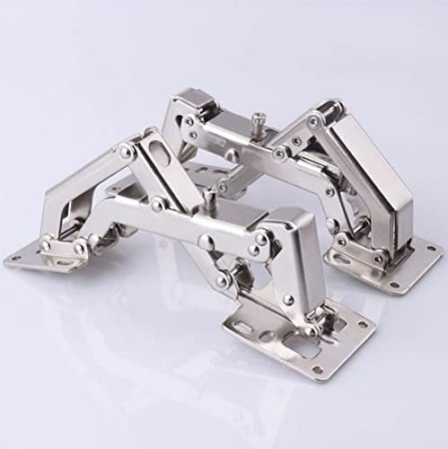 2er-Pack 175-Grad-Scharniere, versteckte Scharniere, rahmenlose Schrankscharniere, hydraulisch verstellbare Halterung, Soft-Close, vollständige Abdeckung (170-Grad-Scharnier)