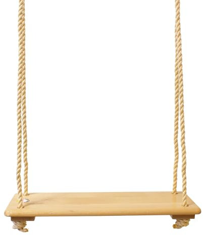 Emwe 24041 Altalena per bambini, in legno, regolabile in altezza, portata 50 kg