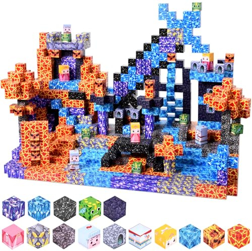 YIHANG 100 PCS Magnetic Blocks, Build Magnet Dark Castle & Sword, Magnetic Toys Christmas Birthday Gifts for Kids Toddler, STEM Sensory Toys for 3+ Year Old Boys & Girls