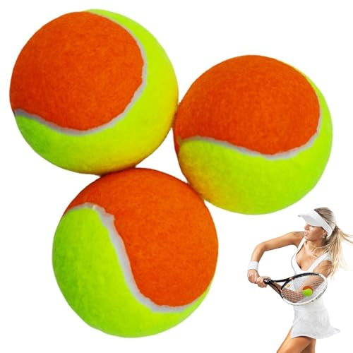 3 st tennisbollar, mjuka gula och orange tennisbollar för barn hundar nybörjare träning låg kompression scengåvor, orange