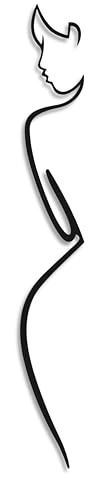Dkant Decorazione da Parete in Metallo (10x70 cm) - Decorazione Minimalista per Soggiorno, Camera da Letto, Cucina e Ufficio - Facile Fissaggio con Nastro Biadesivo (Senza Fori) (Curvy)