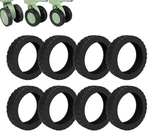liyun 8 Pcs Luggage Wheels Covers, Anti-Noise Wear-Resistant Silicone Protective Covers, Fits 2-2.4'' Spinner Wheel for Travel Carry On Luggage Suitcases​