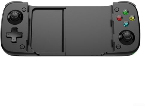 Controller di gioco mobile estensibile con joystick effetto Hall, gamepad a bassa latenza 800 Hz, per switch PC per iOS, pulsante posteriore, impugnatura ergonomica elasticizzata (nero)