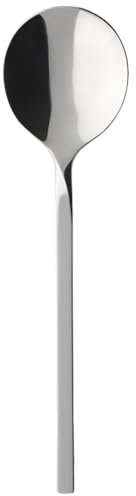 Villeroy & Boch 12-6338-0130 NewWave Suppentassen-/Sahnelöffel, Rostfreiem Edelstahl in geschwungener Form, 1-teilig