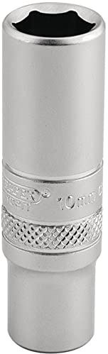 Draper 16529 1/4 Inch Square Drive 6 Point Metric Deep Socket, 10mm, Blue