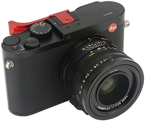 Haoge THB-LR Metal Hot Shoe Thumb Up - Agarre de Mano para cámara Leica Q Typ116 Typ 116, Color Rojo