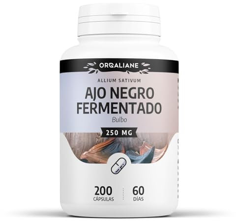 Ajo Negro Fermentado extracto - 750 mg/día - Allium sativum - 200 cápsulas | Premium, Natural & Formato Ahorro