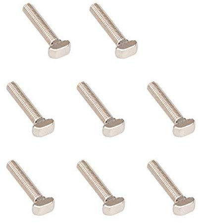 INCREWAY Lot de 30 boulons en T M5, M5 x 25 mm en acier au carbone plaqué nickel pour profil en T standard européen à fente en T