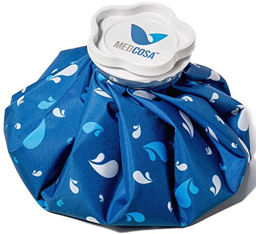 Medcosa Poche à glace réutilisable en tissu doux, idéale pour les blessures sportives, le traitement des blessures grâce à la méthode R.I.C.E, les éraflures et les migraines