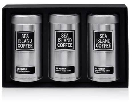 Sea Island Coffee - St Helena Gift Set (Cafetiere, 3 x 250g Tins)