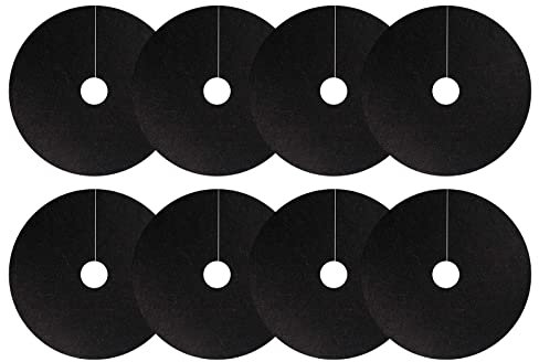 Vlies-Mulchring,Vlies-Baum-Mulchring – abbaubare Unkrautbekämpfung,wiederverwendbare Baum-Unkraut-Barriere Matte,für Unkrautbekämpfung Baumschutzmatte Wurzelschutz (8 Stück 62 cm Innenloch 7 cm)