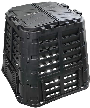 Komposter 420l schwarz | Stecksystem Garten Thermo Recycling
