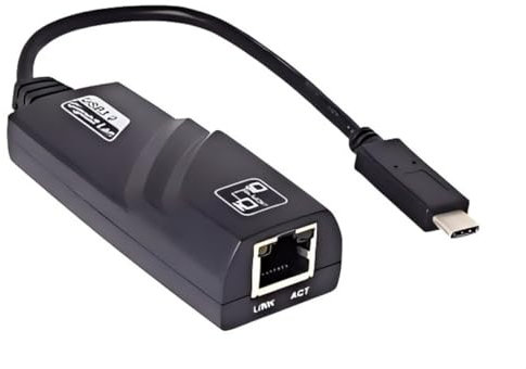 Adattatore di rete Ethernet, adattatore da USB a RJ45 Lan cablato per Ultrabook, Chromebook, Laptop, Desktop, Plug and Play Type-c a 100 Mbps, compatibile con MacBook Steam Deck, Switch, Windows