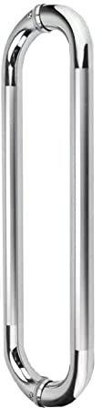 Dragstångshandtag för kontorsdörr, Glasdörr Entré Trädörr Modernt dörrhandtag, Rostfritt stålstångshandtag för duschskjutdörr (Färg: Silver, Storlek: 80cm(31 1/2) *76cm)