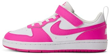 Nike Court Borough Low Recraft (PS) Scarpe per Il Tempo Libero per Bambini White/Laser Fuchsia 34