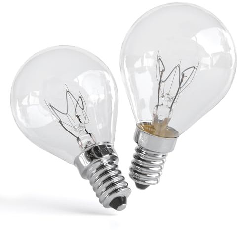 greate. 2x lampada forno 40W 300 gradi - Lampadina forno 40W per cristallo di sale, microonde, lampada a lava e altro - Luce forno con 400 lumen & 2700K bianco caldo - Lampadina forno 40W 300 gradi