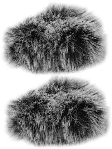 LIGIGWASH 2pièces Bonnette Microphone Furry Windscreen Pour Microphone Cravate Anti-vent Et Bruit Compatible Avec Divers Scénarios De Prise