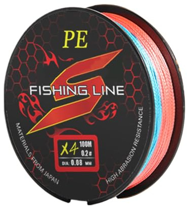 Ahuuen Ligne de Pêche Eau Salée | Fil de Pêche Haute Densité | Résistante À l'abrasion 4 Brins pour Bar, Truite, Bateau, Rivage, Eau Douce
