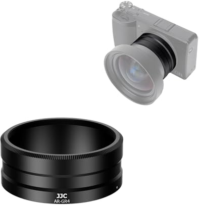 JJC Anillo adaptador de filtro de lente de metal compatible con lente de conversión ancha Ricoh GW-4 a cámara GR IV GR4, repuesto para adaptador de lente RICOH GA-3