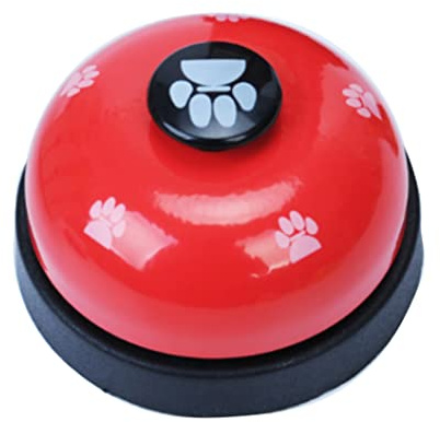 Xweptuy 1 PC Cloche de Dressage pour Chien Cloches de Dressage pour Animaux Compagnie Chien Chat Cloche Porte Anneau Transparent dire avec Dispositif Communication Base en Caoutchouc antidér