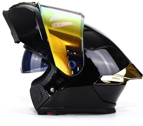 Caschi Apribili E Modulari Approvato DOTECE Casco Integrale Moto Modulare Elmetto Integrali Apribile Con Doppia Visiera Caschi Cross E Off-Road Modulare Per Uomini Donne B,M:57-58CM