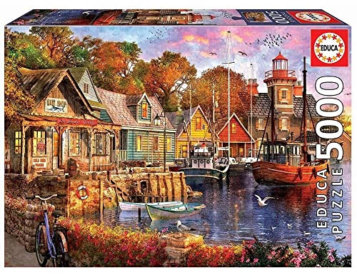 Educa - Puzzle de 5000 Piezas para Adultos | Atardecer en el Puerto. Incluye Servicio de Pieza perdida. A Partir de 14 años (18015)