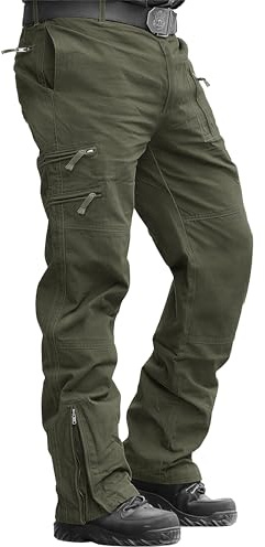 MAGCOMSEN Men's Zip Off Cargo Trousers Work Wear Combat Outdoor Tactical Military Pants,Army Green,36