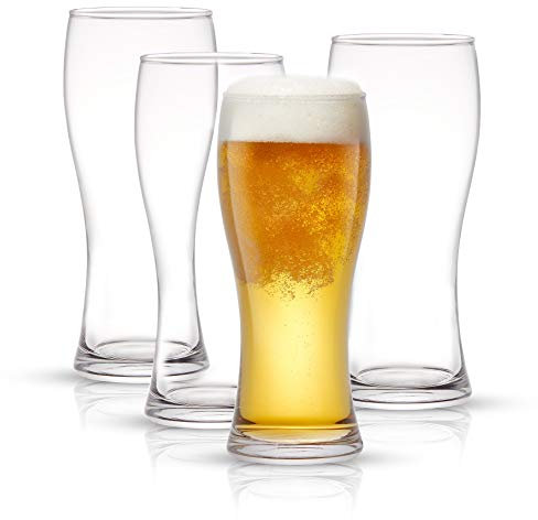 JoyJolt Callen 439.4 g Biergläser 4er Set Bier Pint Glas Craft Beer Glass Pilsner Gläser IPA Bierglas Solide Glaswaren Bierbecher Klassische Biergeschenke Bierbecher Becher und Biergläser für Männer