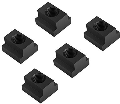 Jeanoko 5 piezas T tuercas de ranura T Tuerca deslizante Bloque de sujeción Tuerca de ranura de mesa M14 Roscas se ajustan a tuercas de acabado de óxido negro