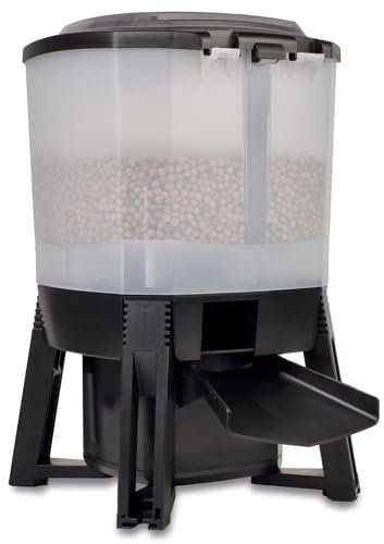 Wagner Green Solar Teich Futterautomat Automatic Fishfeeder 6 Liter, programmierbarer Futterspender für Fischfutter Pellets…