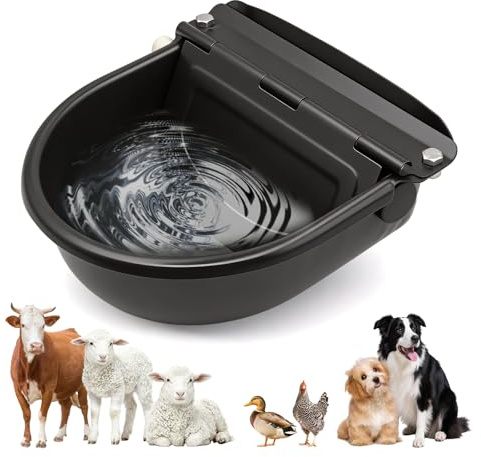 Svauoumu Bebederos AutomáTicos para Caballos, Bebederos de Acero Inoxidable Para Caballos, Bebederos Para Ganado con VáLvulas de Flotador Para Caballos Ganado Vacuno Ovejas Camellos Perros