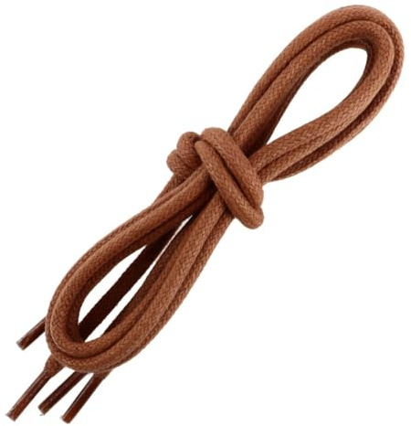 Les Lacets Français - Lacets ronds et très épais - 5mm - 125cm - 100% coton - Couleur : Marron Cuivre - FABRIQUE EN FRANCE Entreprise Patrimoine Vivant
