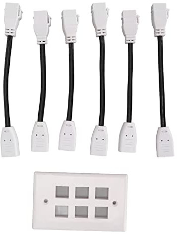 Wall Plate, HD Multimedia Interface Wall Plate with Female to Female HD Multimedia Interface Pigtail Cable for Video Game System TV Boxes, Etc