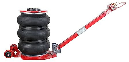 Aim Tools Air Bag Jack - 11000lbs 5 Ton Capacity, Heavy Duty Quick Car Lifting Jack, Triple Bag, Long Folding Handle and Two Wheels, for Auto Repairing & Tyre Changing