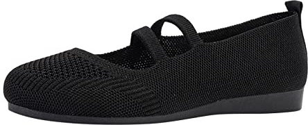 Hanraz Ballerinas Slip On, Stricken Stoffballerinas Flach Damen Schuhe Ballerinas Elegant Sommer Strickschuhe Ballerinas Knit Sportschuhe Flache Schuhe