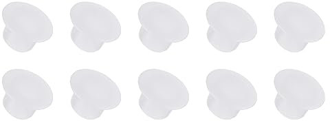 QUARKZMAN 8mm Trou Bouchons x 20pcs Plastique Affleurant Monté Tube Insertion Rond Trou Prises pour Meuble Chaise Bibliothèque Placard Étagères, [Blanc]