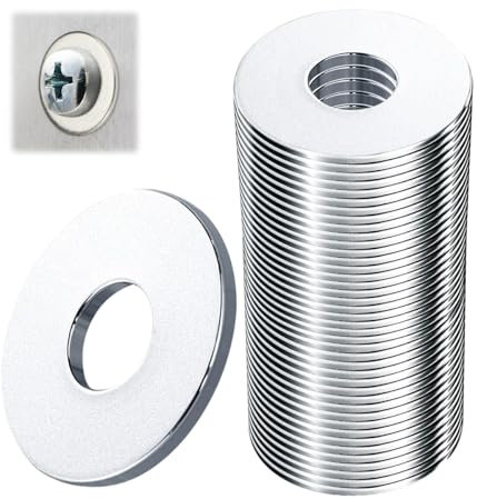 100 Pièces Rondelles Metal M6 x 18mm, Rondelle Plate Rondelles Plates en Acier Rondelles Inox Rondelles en Acier Inox Rondelle Plate M6 pour Boulons, écrous et Tiges Filetées