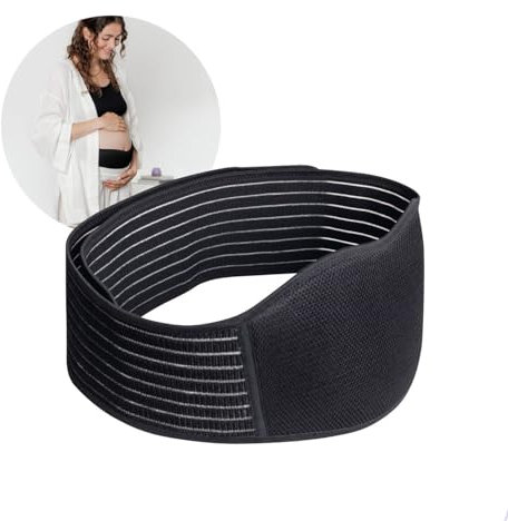 reer mama Stützgürtel | Komfortabler, atmungsaktiver Schwangerschaftsgürtel | mit stufenlosem Klettverschluss |extra lang und komfortabel