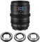 SIRUI VP-1 Vision Prime 1 T1.4 Full Frame Cine Lens, 35mm Manual Focus Cinema Lens with Pre-Installed E Mount, Interchangeable RF/Z/L Mounts, 1 Lens for 4 Mounts (Black, E/RF/Z/L Mounts)