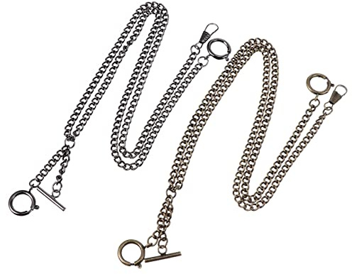 Holibanna 2pezzi Catenine Per Orologio Da Tasca in Metallo Di Clip Per Borse Cinture Di Jeans e Portafogli Catenine Uniche e Retrò