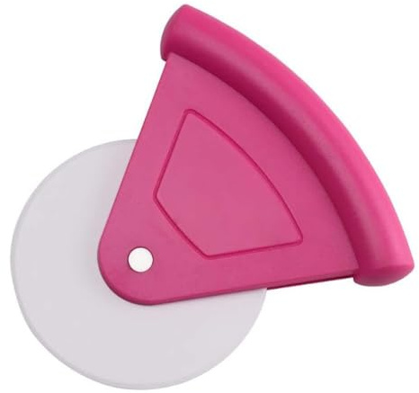 Ejoyous Cortador de Pizza, Rueda de Plástico para Pizza, Rueda para Pasteles, Grado Alimenticio, Práctico, Seguro, Resistente Al Calor con para Cortar Pizza, Pasteles, Pan (PINK)