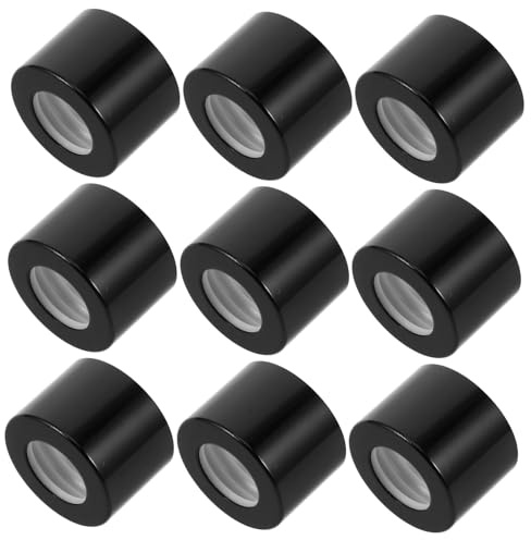 GRIRIW 10pcs Black Reed Diffuser Glass Lids Fit Diffuser Jar Tops for Aromatherapy Bottles DIY Fragrance Replacement Caps for Home Office Car Use