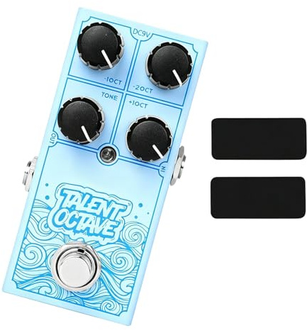 Pedal de efectos multiplicador de octava profesional con impedancia de salida de 340 K y reducción de ruido, carcasa de metal, efectos de pedal de metal