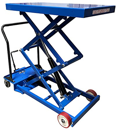Premium Double Scissor Lift Table, Low Profile Work Bench Table, Foot Release, 1000 lbs Capacity, 11.5-61 Lift Height, 40.5 X 24 Platform Size, Pake Handling Tools